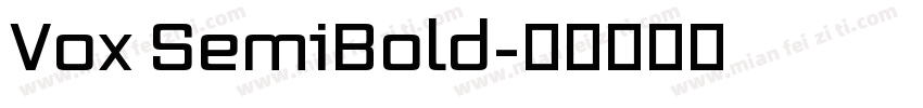 Vox SemiBold字体转换